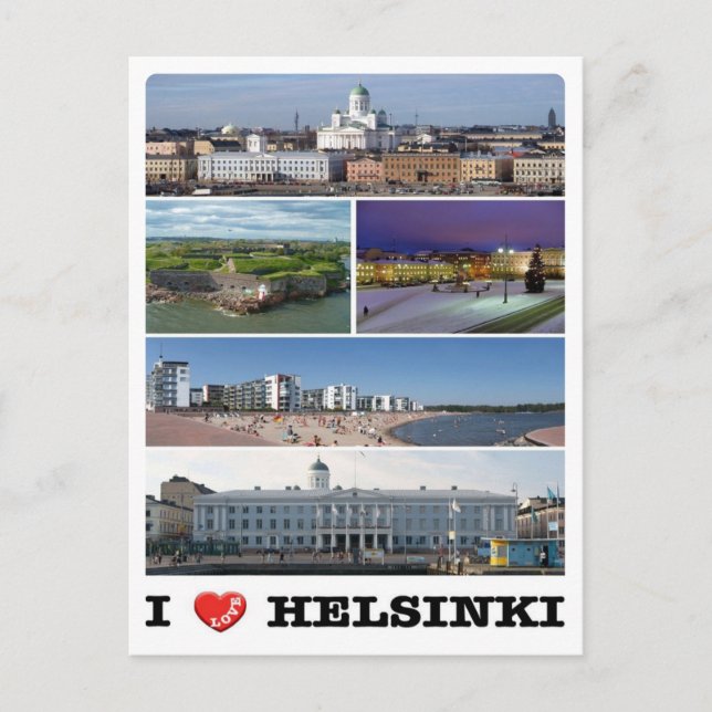 Finnland - Helsinki - Helsingforen - I Liebe - Postkarte (Vorderseite)