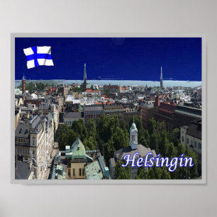 Finnland - Helsinki - Helsingforen - Poster