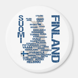 FINNLAND-KARTEN-Magnet Magnet