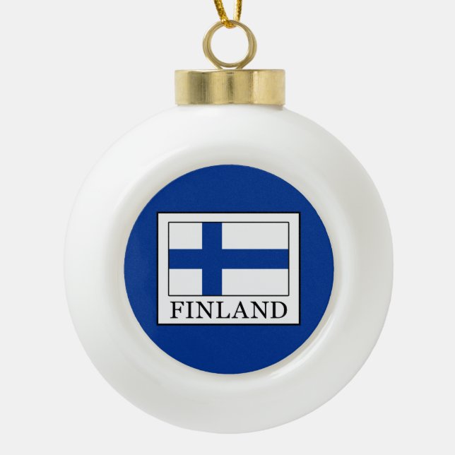 Finnland Keramik Kugel-Ornament (Vorderseite)