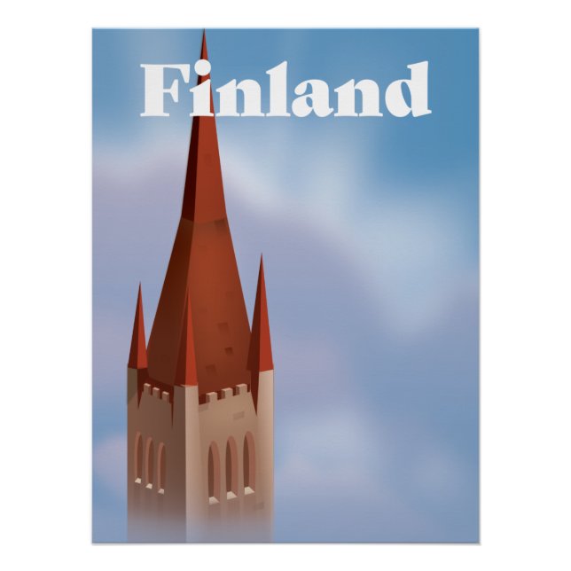 Finnland Kirche  Poster (Vorderseite)