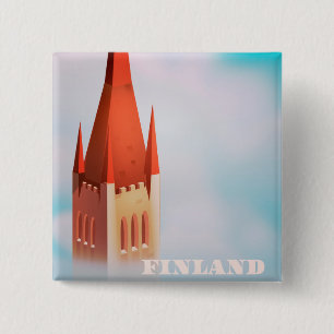 Finnland Kirchenreiseplakat Button