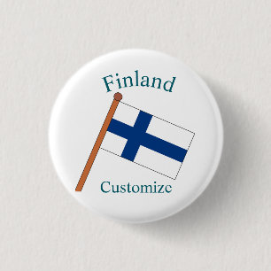 Finnland Landesflagge Thunder_Cove Button