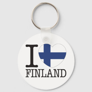 Finnland-Liebe v2 Schlüsselanhänger