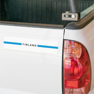 Finnland - minimalistische Flagge Autoaufkleber