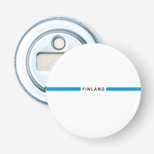 Finnland - minimalistische Flagge Flaschenöffner
