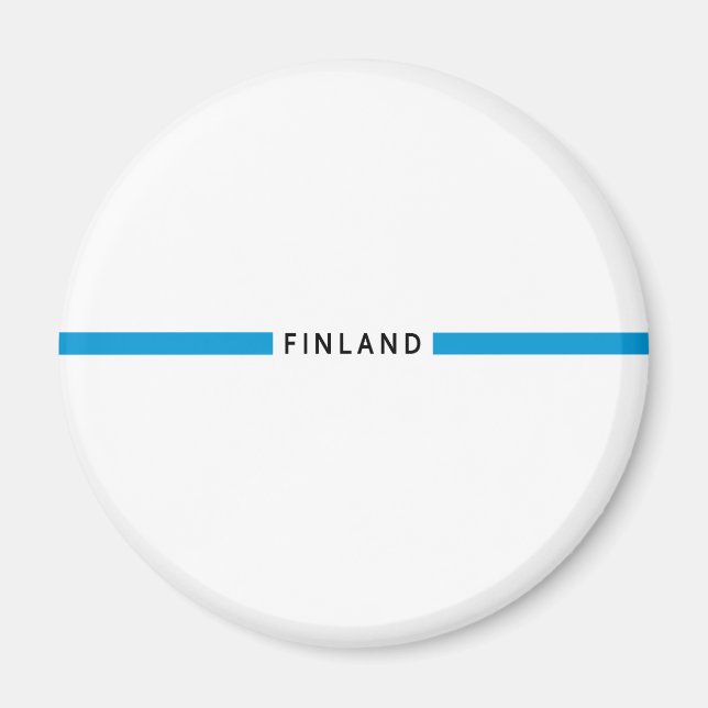 Finnland - minimalistische Flagge Magnet (Vorne)