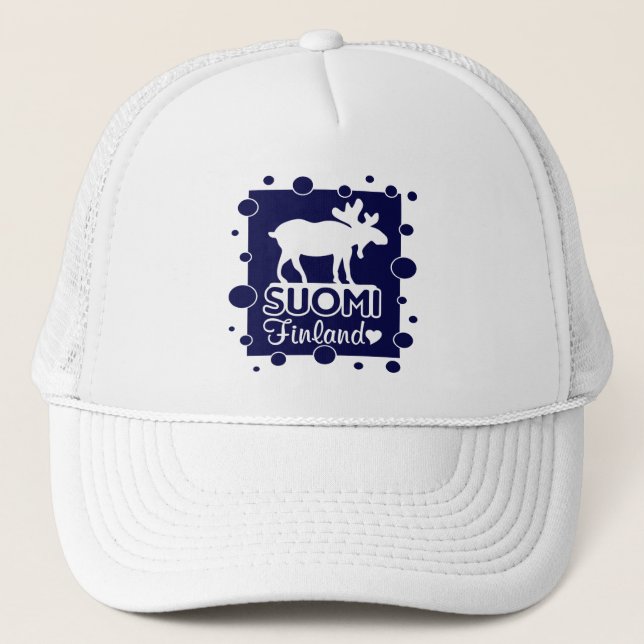 Finnland Moose Truckerkappe (Vorderseite)