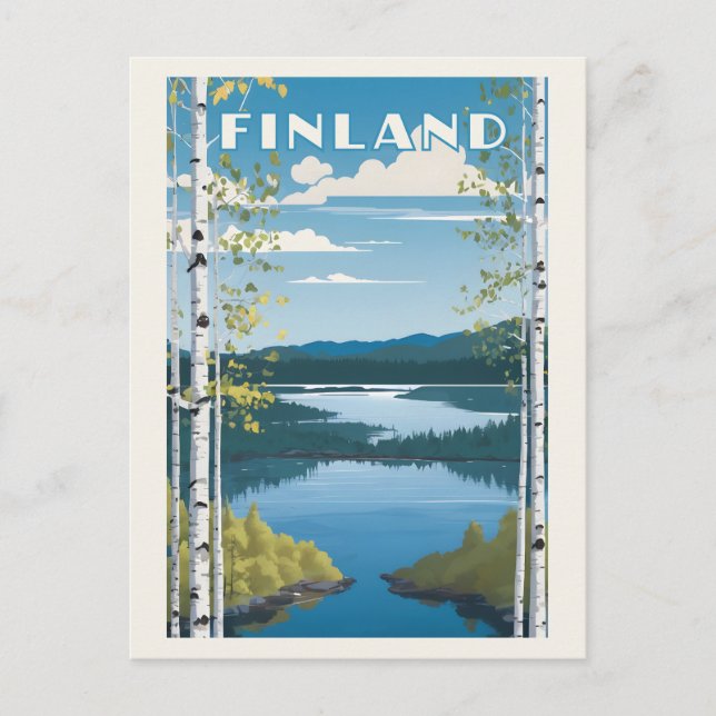Finnland - Naturdarstellung Postkarte (Vorderseite)