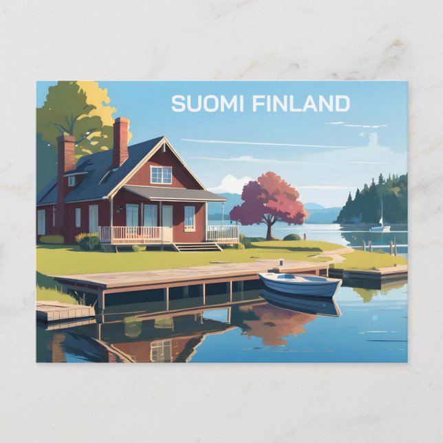 Finnland - Naturdarstellung Postkarte (Vorderseite)