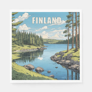Finnland - Naturdarstellung Serviette