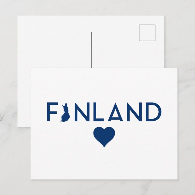 Finnland Postkarte (Vorne/Hinten)