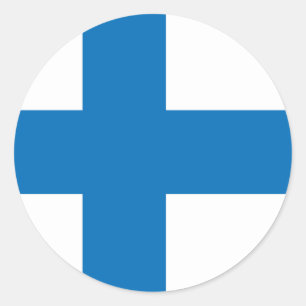 Finnland-Qualitäts-Flagge Runder Aufkleber