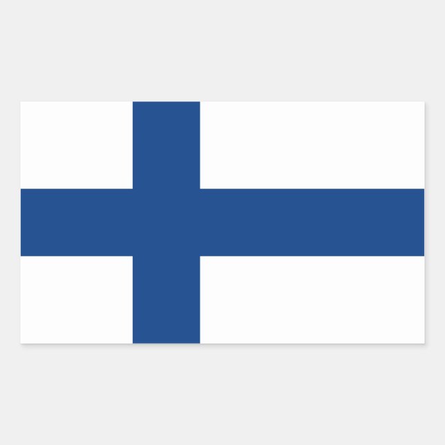 FINNLAND RECHTECKIGER AUFKLEBER (Vorderseite)