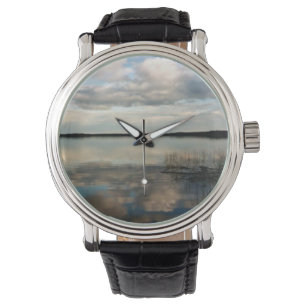 Finnland Reflektion des Sees Armbanduhr