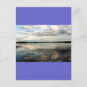 Finnland Reflektion des Sees Postkarte