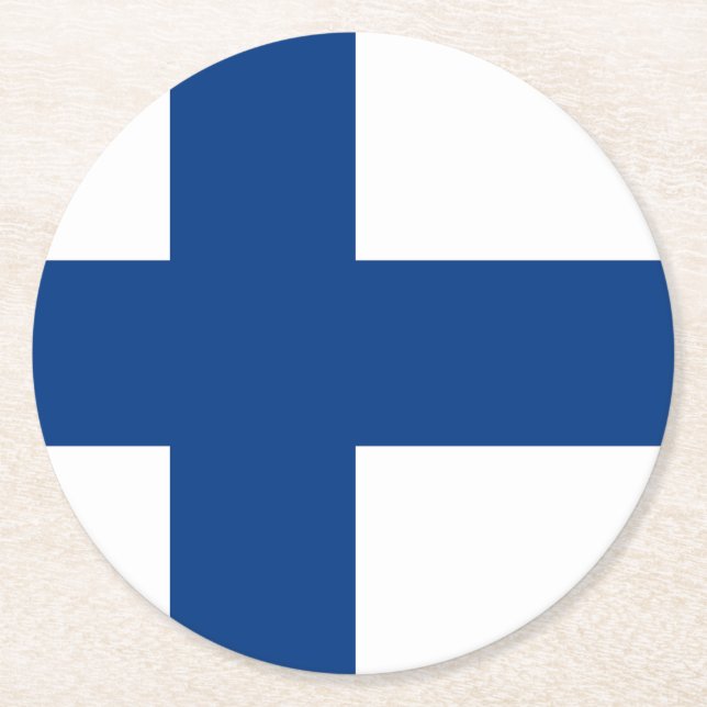 Finnland Runder Pappuntersetzer (Vorderseite)