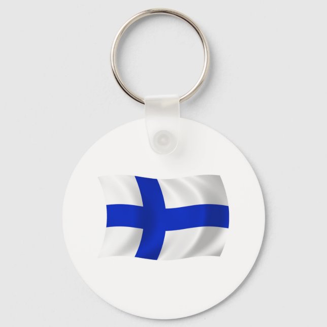 Finnland Schlüsselanhänger für Flaggen (Vorderseite)