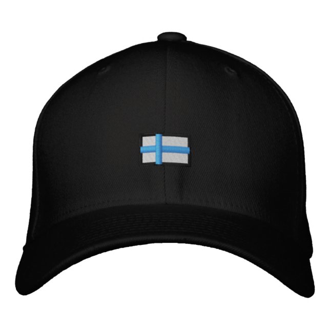 Finnland (schwarze Obergrenze_) Bestickte Baseballkappe (Vorderseite)