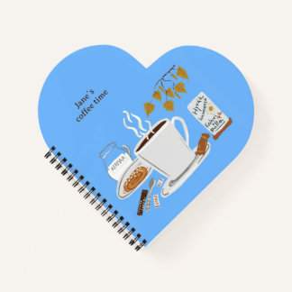 Finnland Schwarzer Kaffee Skandi Herbst Illustrati Notizbuch