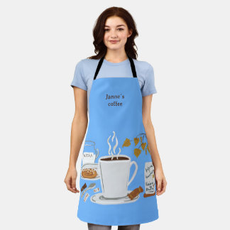 Finnland Schwarzer Kaffee Skandi Herbst Illustrati Schürze