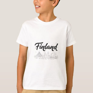 Finnland Skyline Reise Urlaub Outfits T-Shirt