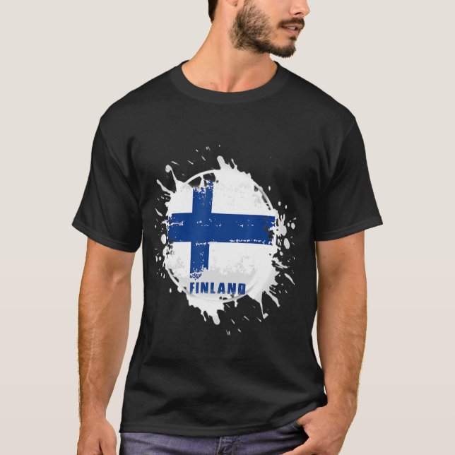 Finnland Splash T-Shirt (Vorderseite)
