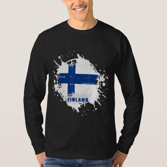 Finnland Splash T-Shirt (Vorderseite)