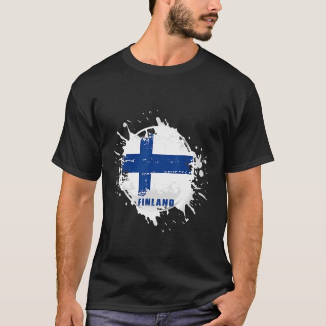 Finnland Splash T-Shirt (Vorderseite)