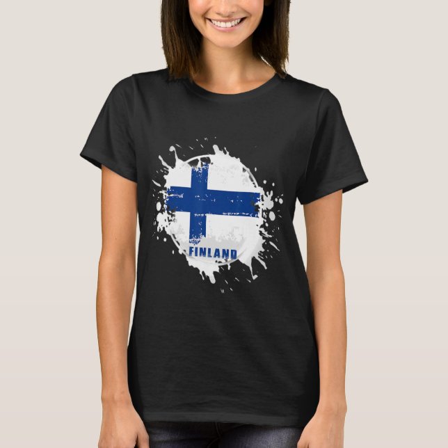 Finnland Splash T-Shirt (Vorderseite)