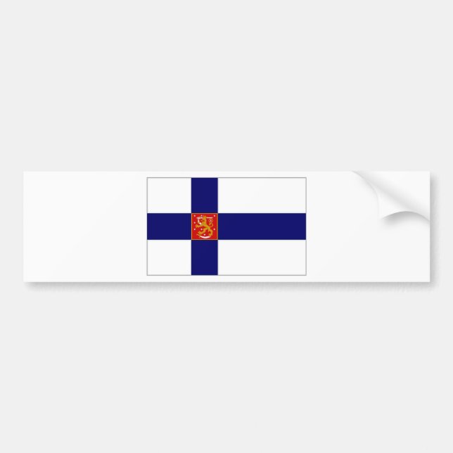 Finnland-Staats-Flagge Autoaufkleber (Vorne)