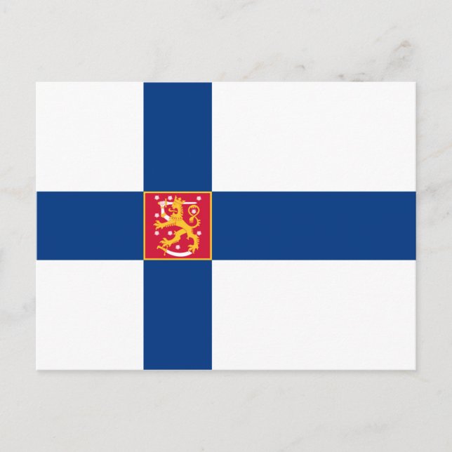 Finnland Staatsflagge Postkarte (Vorderseite)