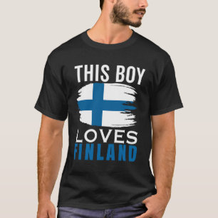 Finnland - Suomi - Flagge für Männer - junge Typ f T-Shirt