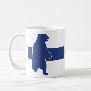 Finnland trägt die finnische nationale Tierflagge Kaffeetasse