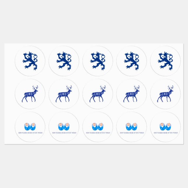 Finnland Twin Themed Etiketten (Blatt)