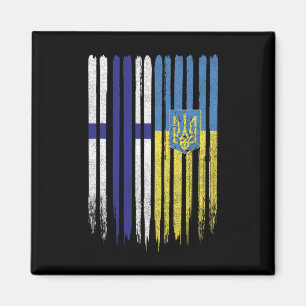 Finnland Ukraine Finnische Ukrainische Flagge Magnet