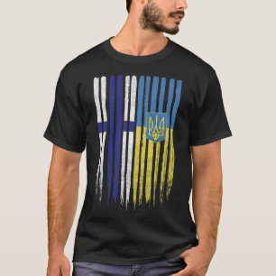 Finnland Ukraine Finnische Ukrainische Flagge T-Shirt