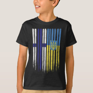 Finnland Ukraine Finnische Ukrainische Flagge T-Shirt