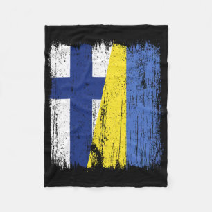Finnland Ukraine Halbflagge Finnisches Ukrainische Fleecedecke