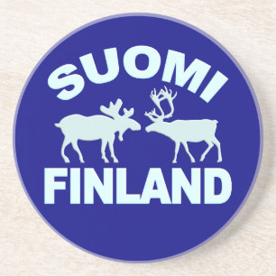 Finnland Untersetzer Elch & Rentier