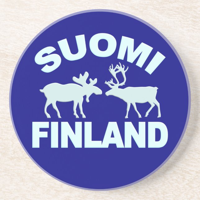 Finnland Untersetzer Elch & Rentier (Vorne)