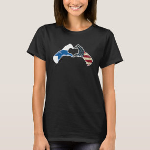 Finnland USA Flaggenstaat USA Finnisches Herz 1 T-Shirt