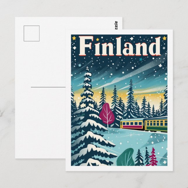 Finnland Vintag berühmter Reiseort Postkarte (Vorne/Hinten)