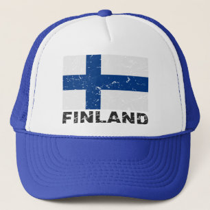 Finnland Vintage-Flagge Truckerkappe