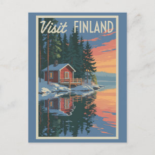 Finnland Vintage Postkarte