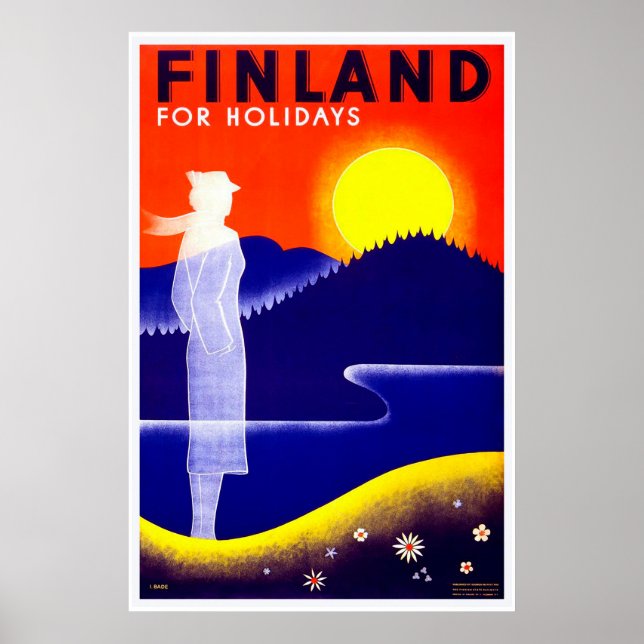 Finnland Vintage Travel Poster (Vorne)