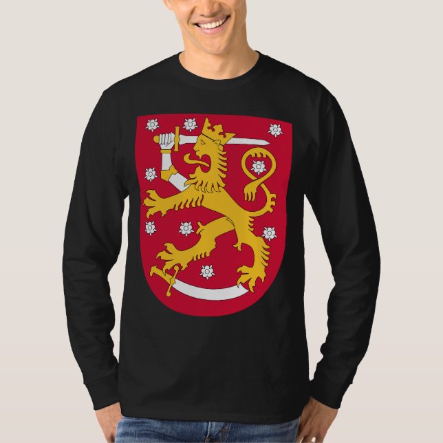 Finnland-Wappen FI T-Shirt (Vorderseite)