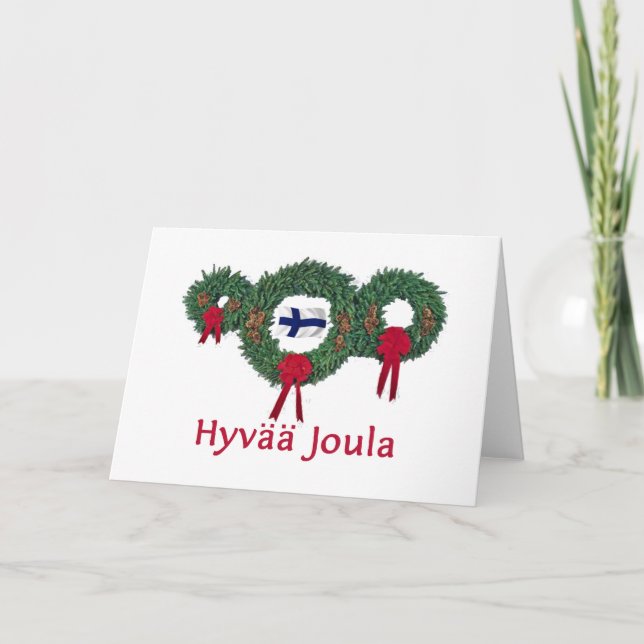 Finnland-Weihnachten 2 Feiertagskarte (Vorderseite)