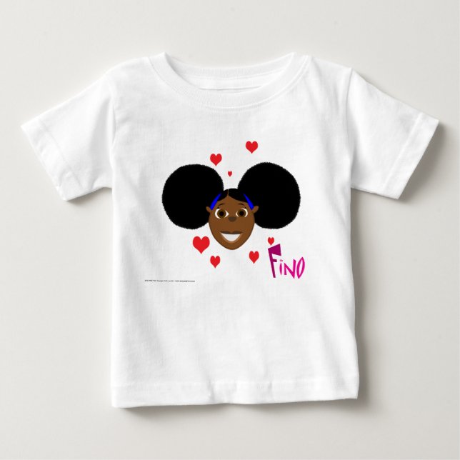 Fino Liebe-Herzen Baby T-shirt (Vorderseite)