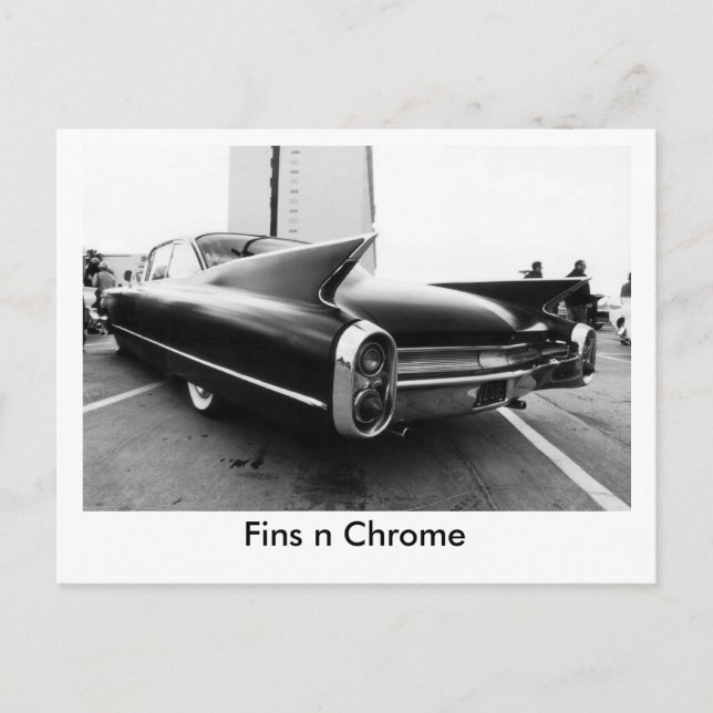 Fins n Chrome Postkarte (Vorderseite)